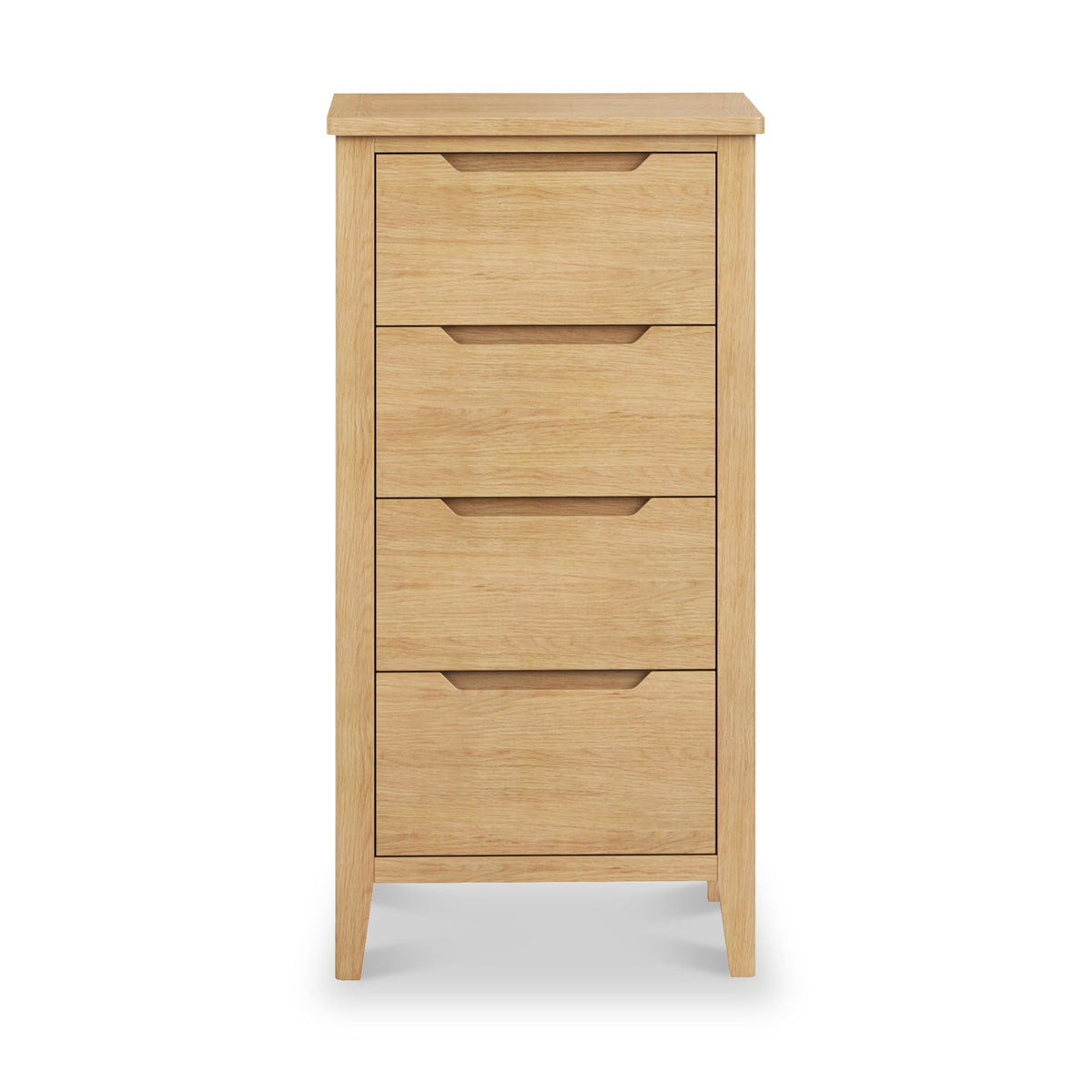 Camdale Oak 4 Drawer Tall Boy Chest
