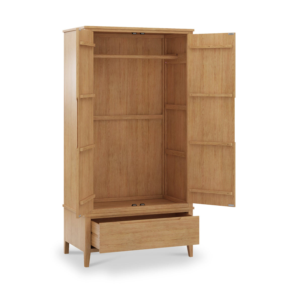 Camdale Oak Double Wardrobe with Drawer