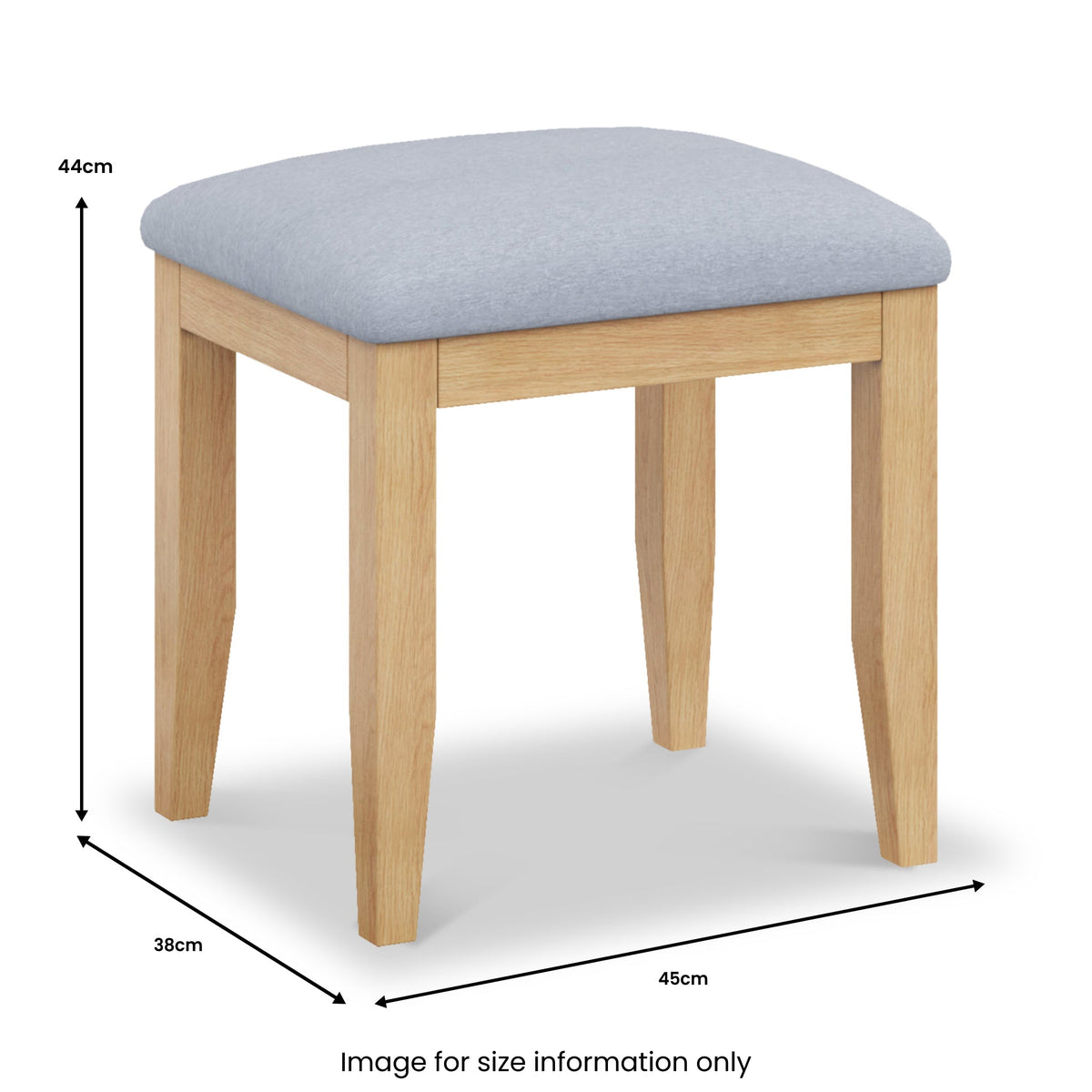 Camdale Oak Dressing Table Stool