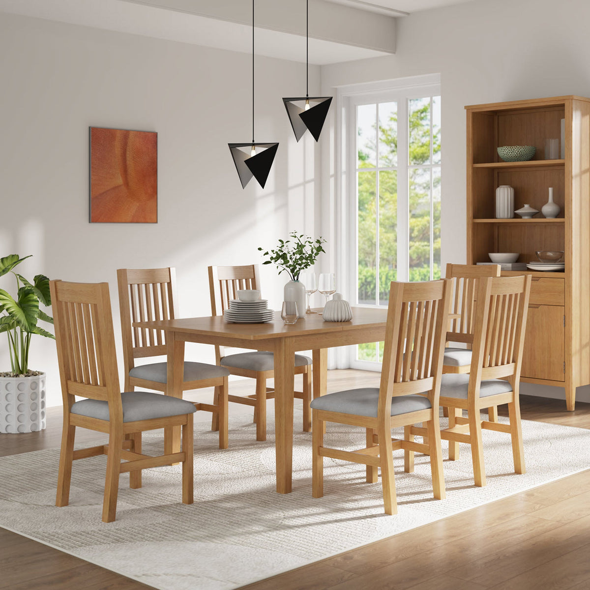 Durham Oak 120-160cm Extending Dining Table