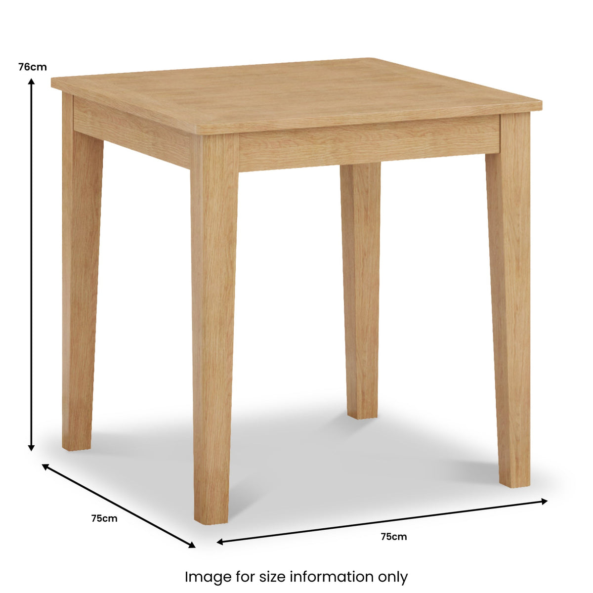 Durham Oak 75cm Square Dining Table