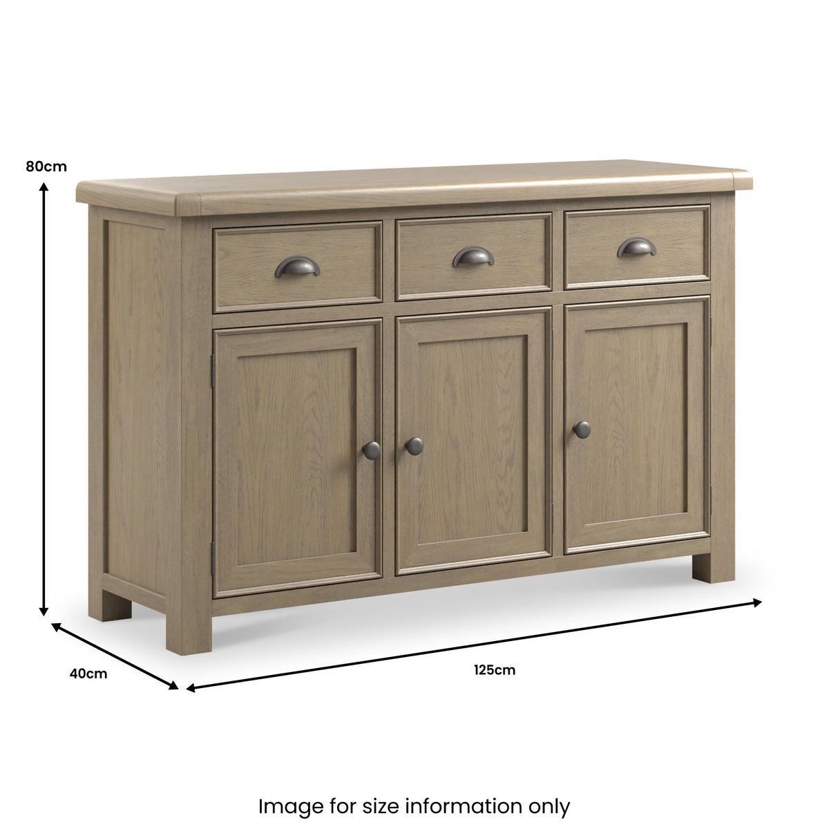 Taunton Smoked Oak Large Sideboard