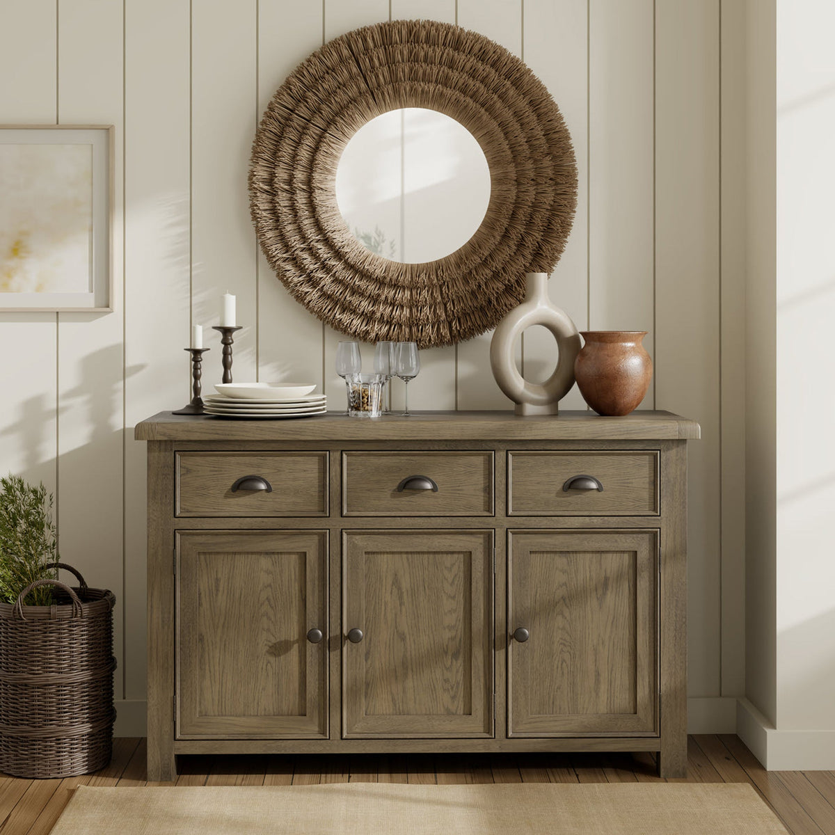 Taunton Smoked Oak Large Sideboard