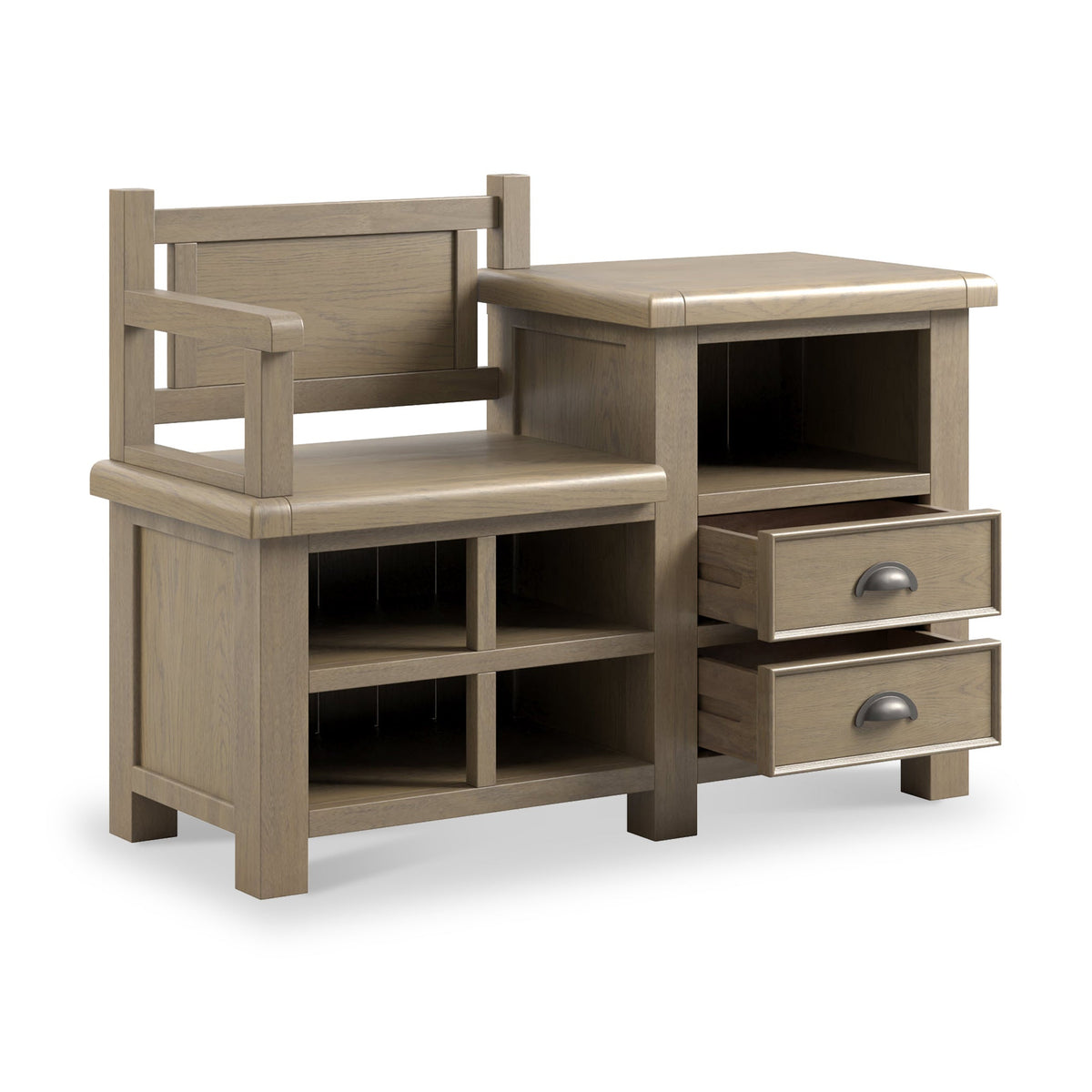 Taunton Smoked Oak Hall Bench