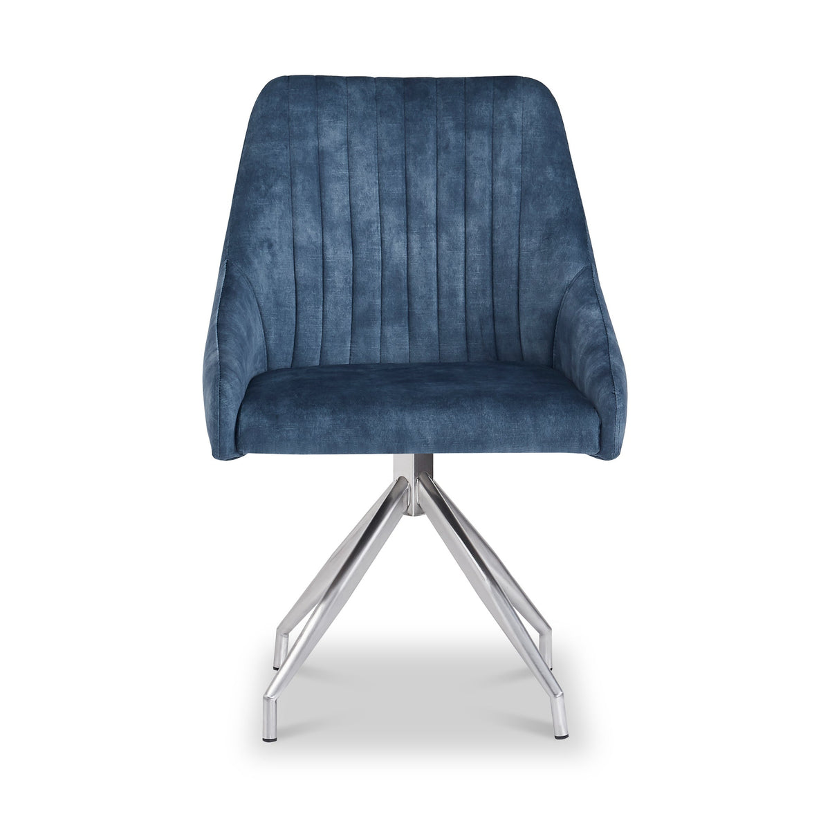 Lawson Velvet Swivel Dining Chair with Silver Legs