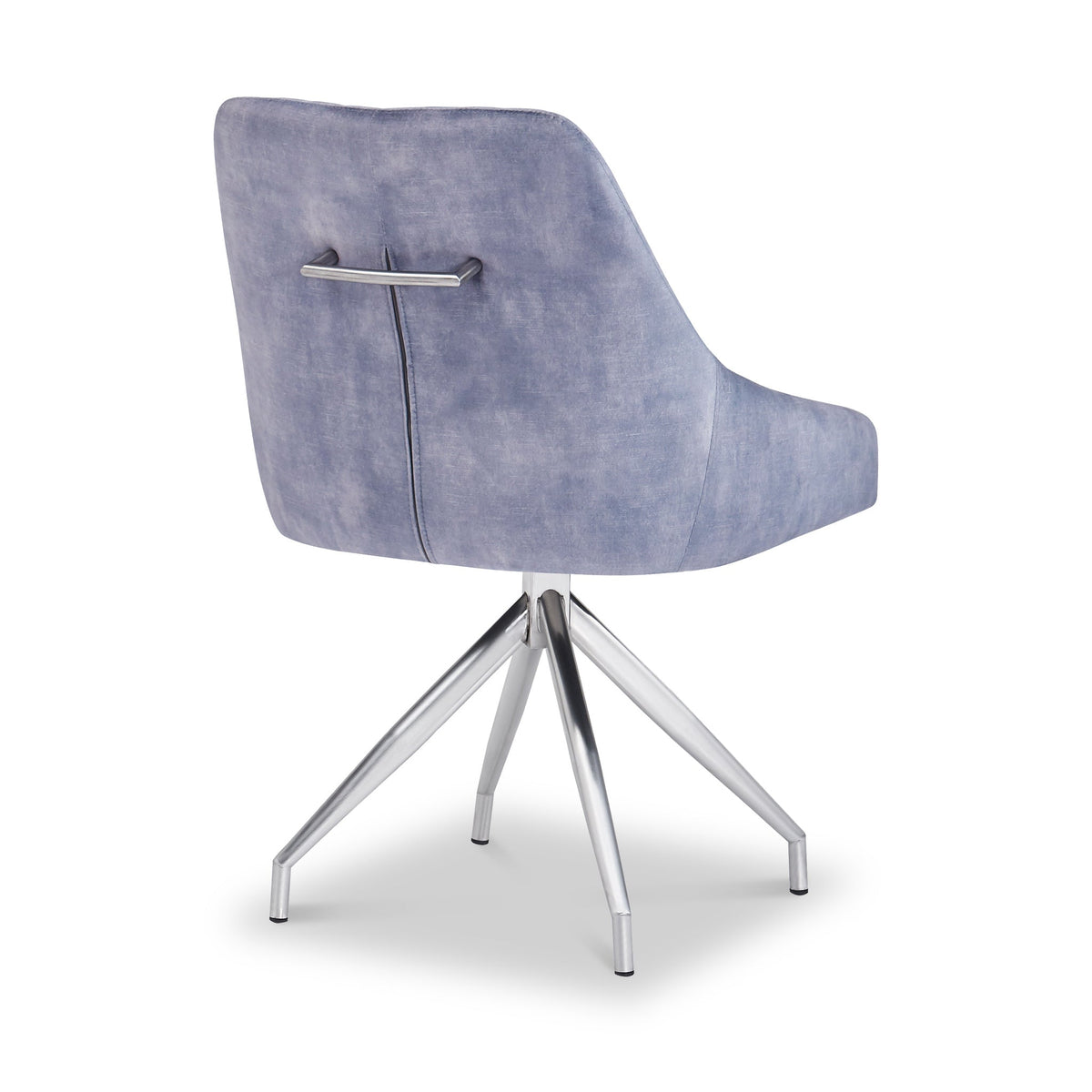 Lawson Velvet Swivel Dining Chair with Silver Legs