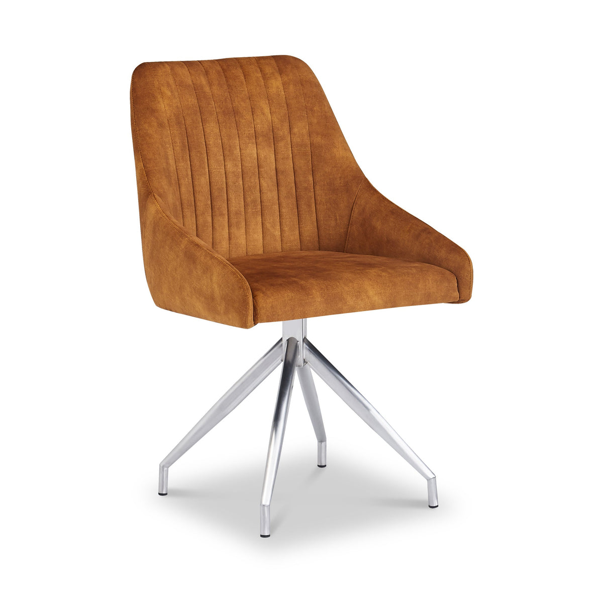 Lawson Velvet Swivel Dining Chair with Silver Legs