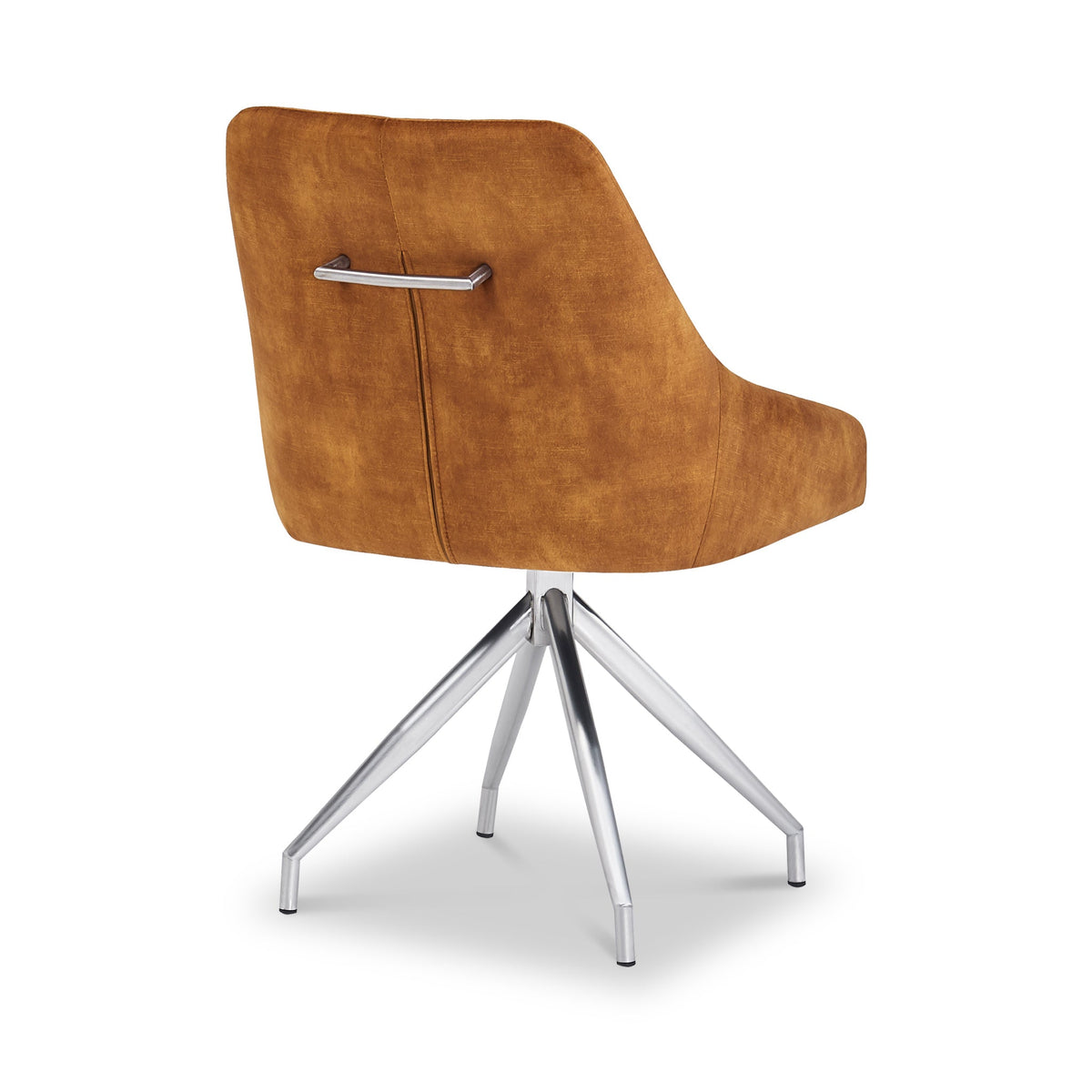 Lawson Velvet Swivel Dining Chair with Silver Legs