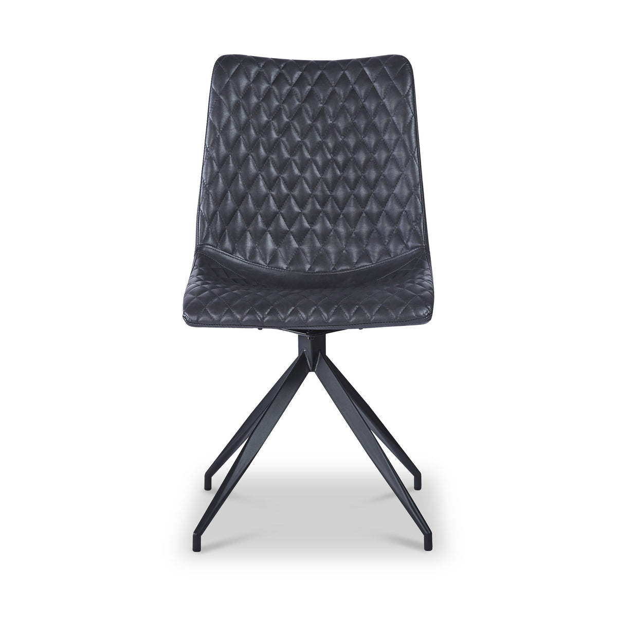 Saunder Faux Leather Swivel Dining Chair
