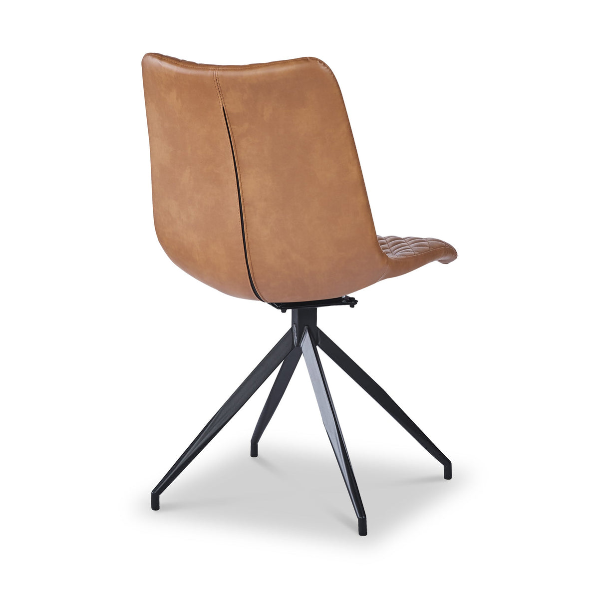Saunder Faux Leather Swivel Dining Chair