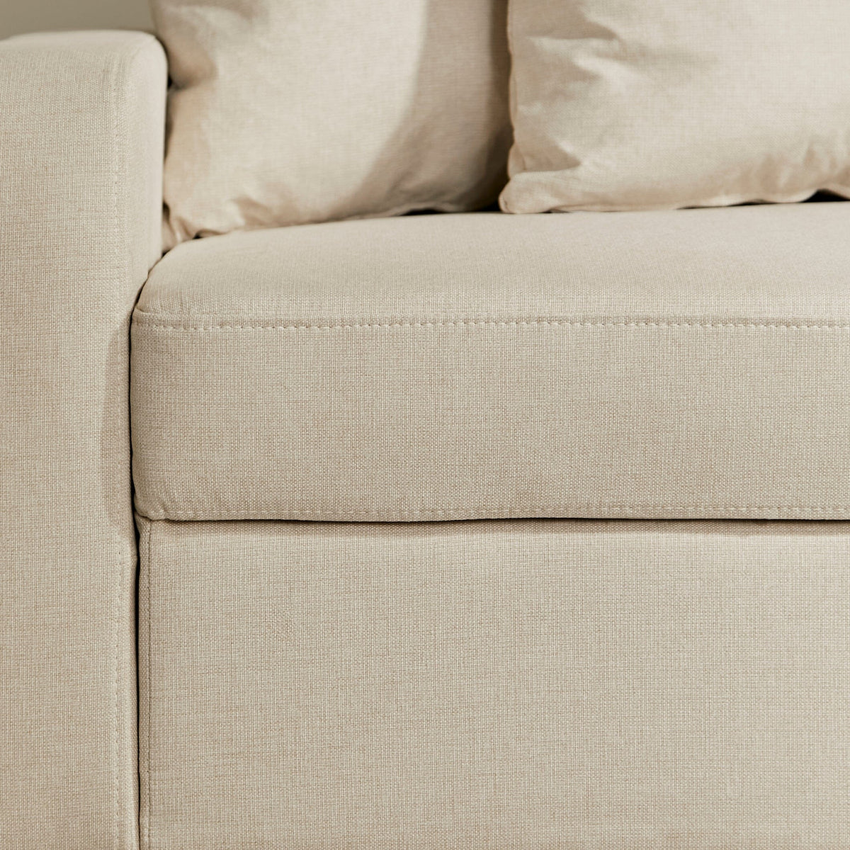 Tracy 2 Seater Sofa - Oatmeal with Black Legs