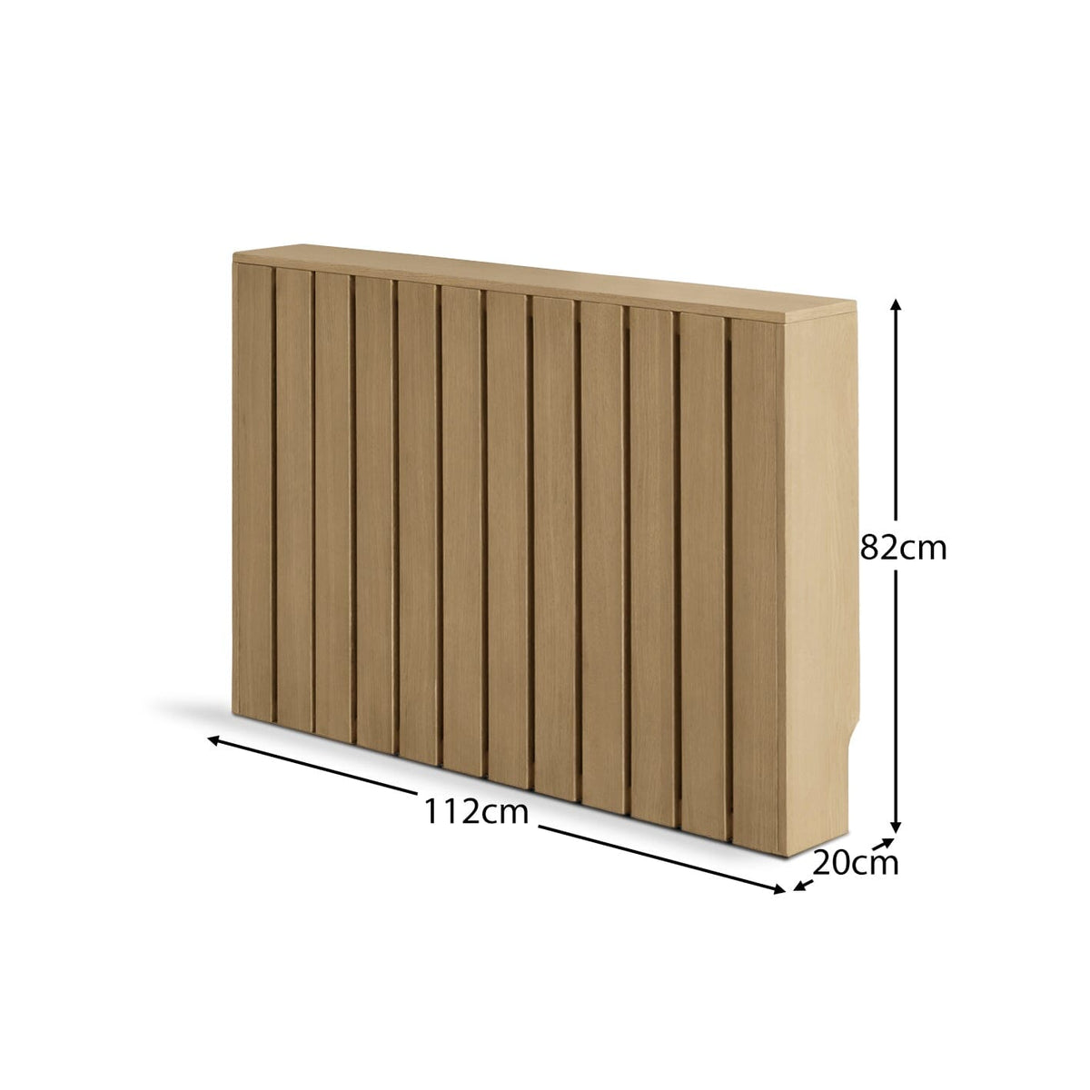 Willow Medium Radiator Cover - Pale Oak