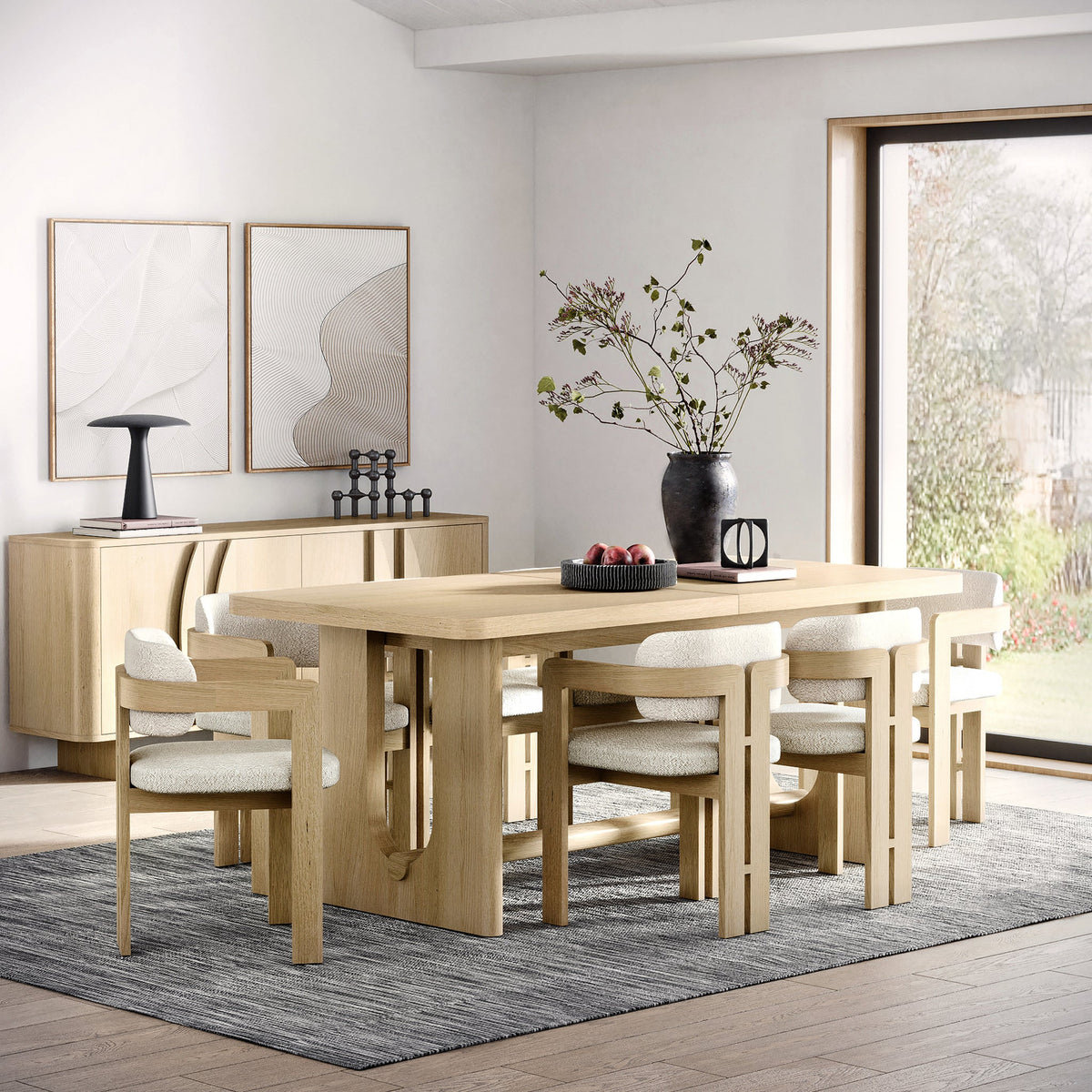 Whitstone Oak Large 191-236cm Extending Dining Table