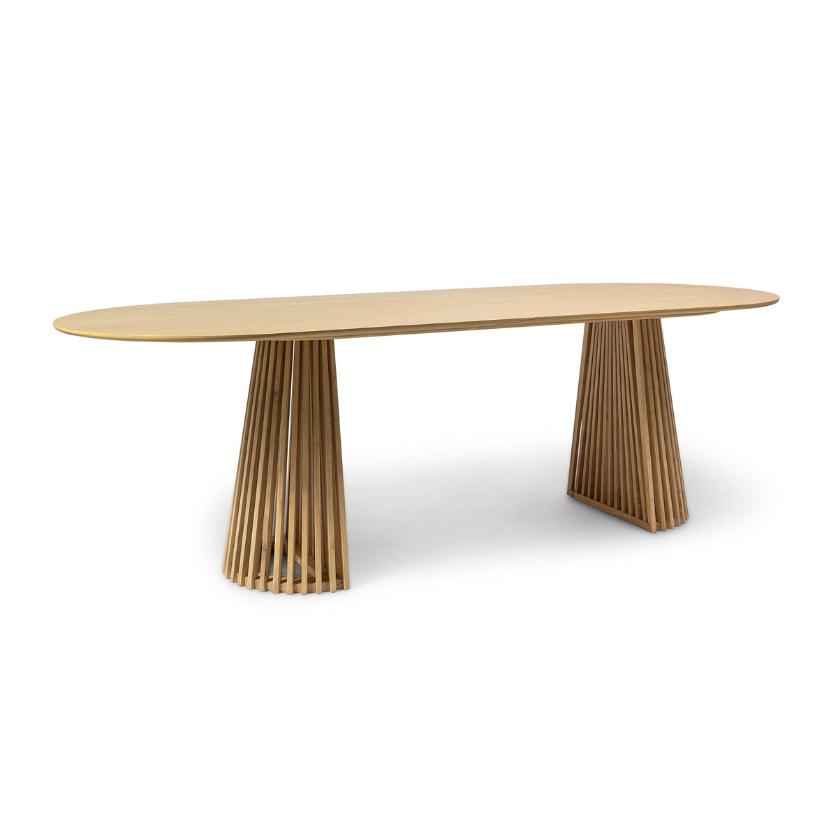 Willow Pale Oak Dining Table Set - 8 Seater - Freya Sand Dining Chairs - Whitewash Legs