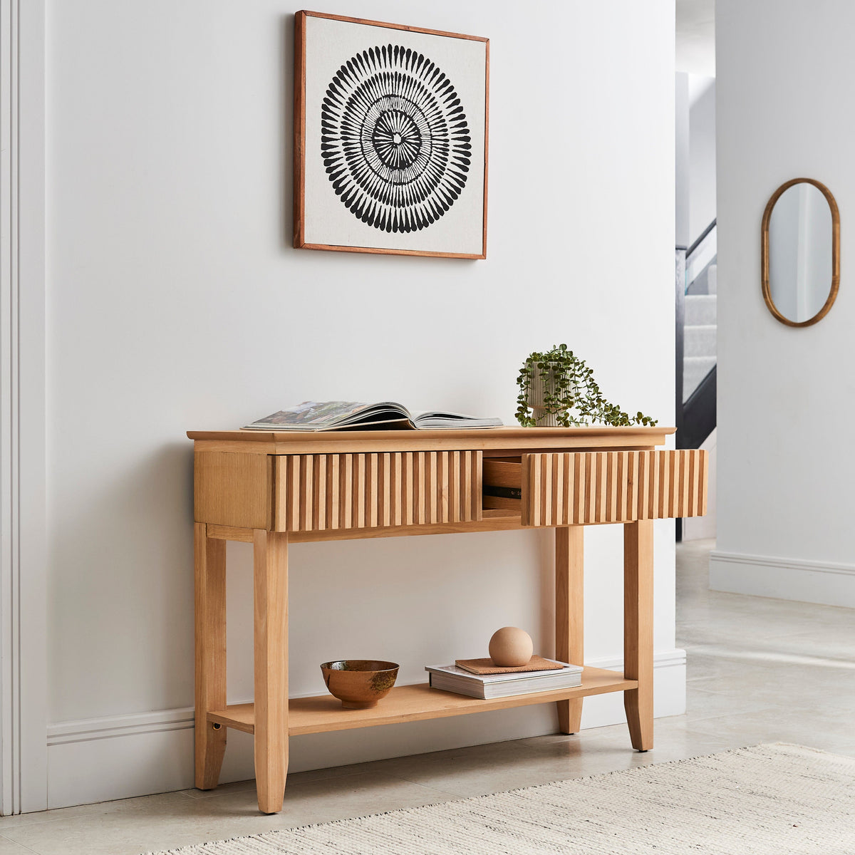 Lowesby 60x40cm Wooden Mirror - Natural
