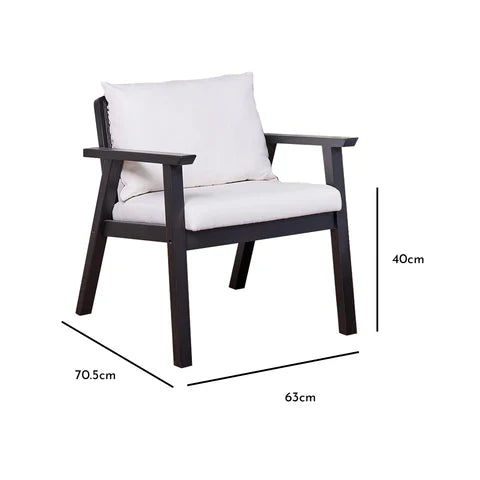 Outlet - Willow Armchair Stained Black