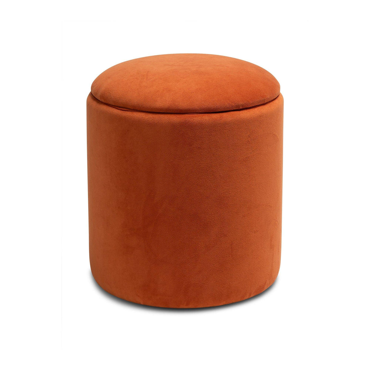 Outlet - Abigail Storage Pouffe/Footstool - Burnt Orange