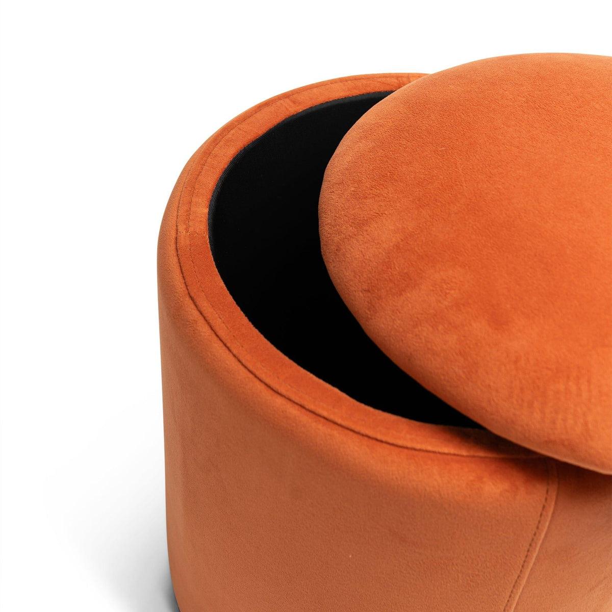 Outlet - Abigail Storage Pouffe/Footstool - Burnt Orange
