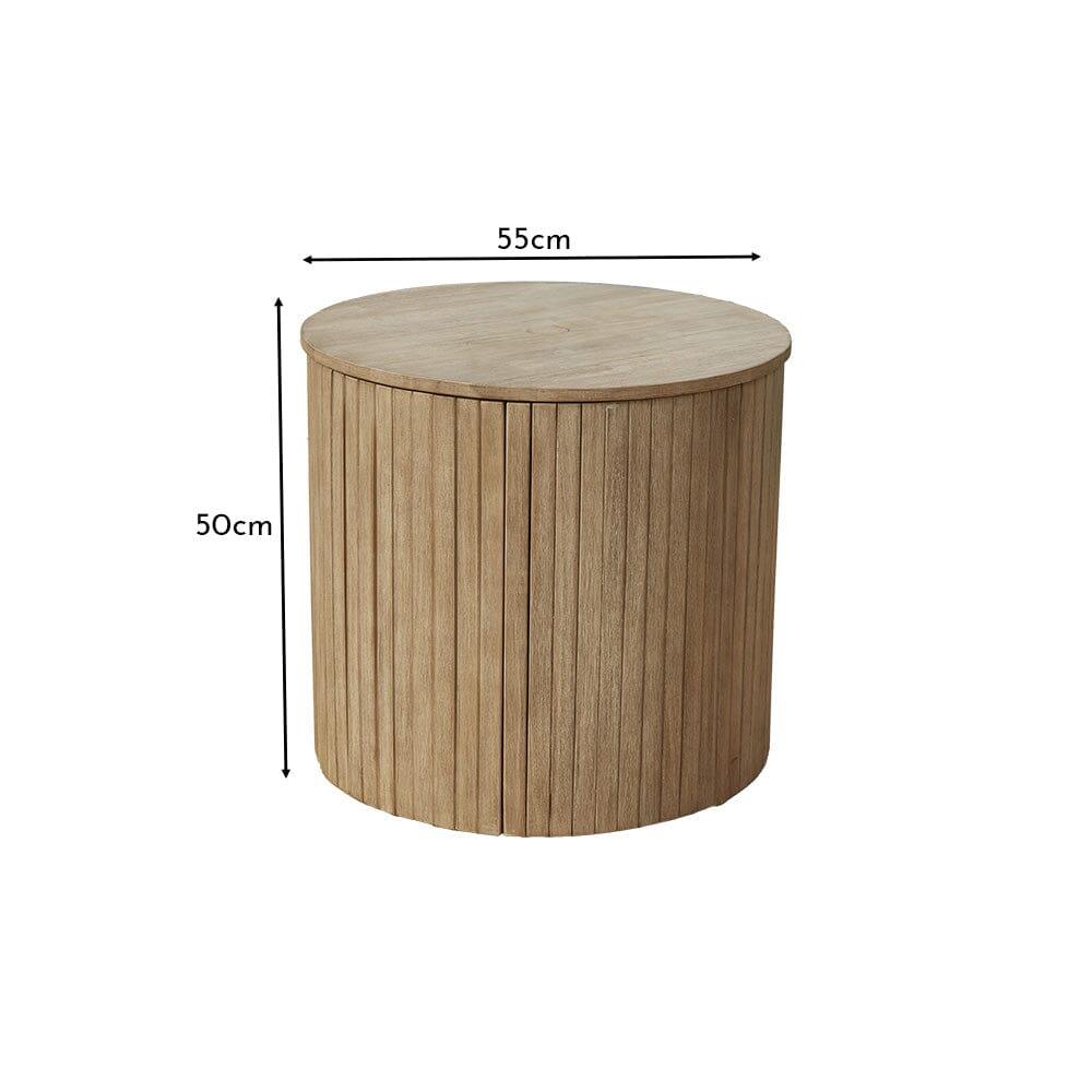 Akira Wood Storage Side Table/ Parasol Base