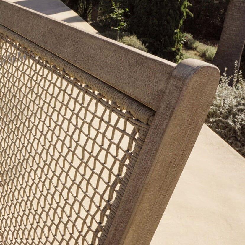 Akira Wooden Garden Rope Folding Bench