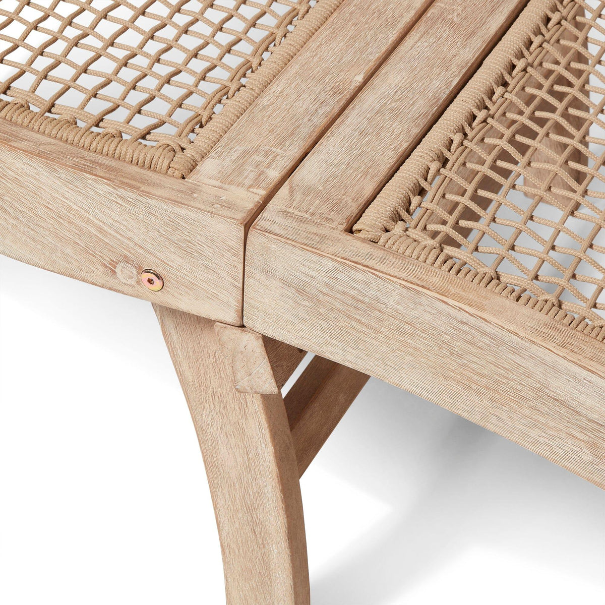 Akira Wooden Garden Rope Folding Sun Lounger