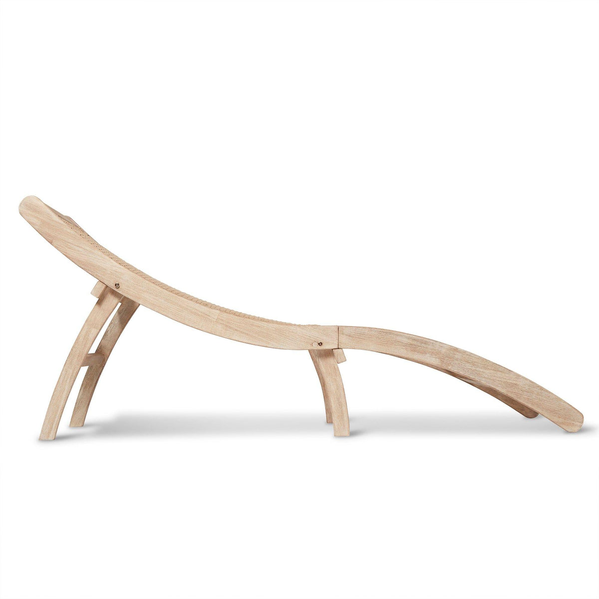 Akira Wooden Garden Rope Folding Sun Lounger