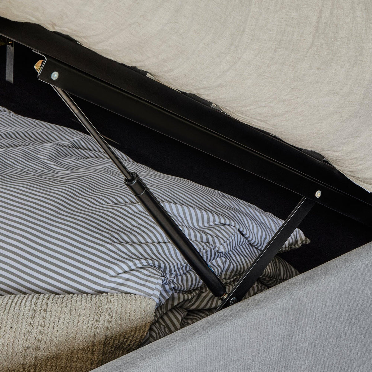 Alice King Ottoman Bed - Cloud Grey