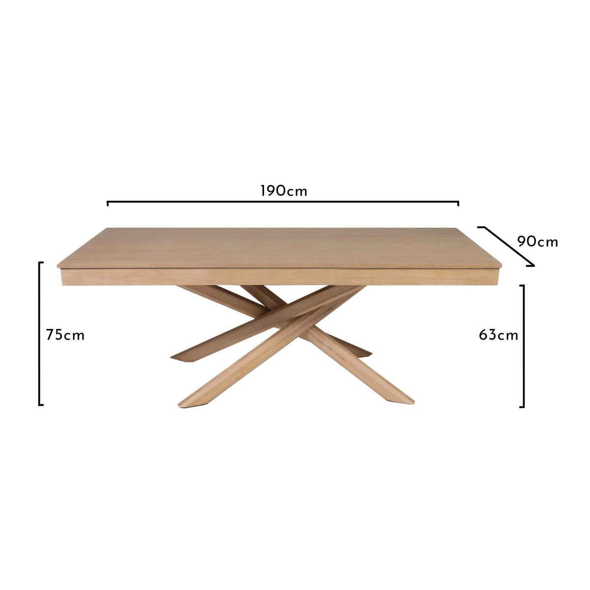 Amelia Whitewash Extendable Dining Table Set - 6 Seater - Freya Blue Dining Chairs - Whitewash Oak Legs