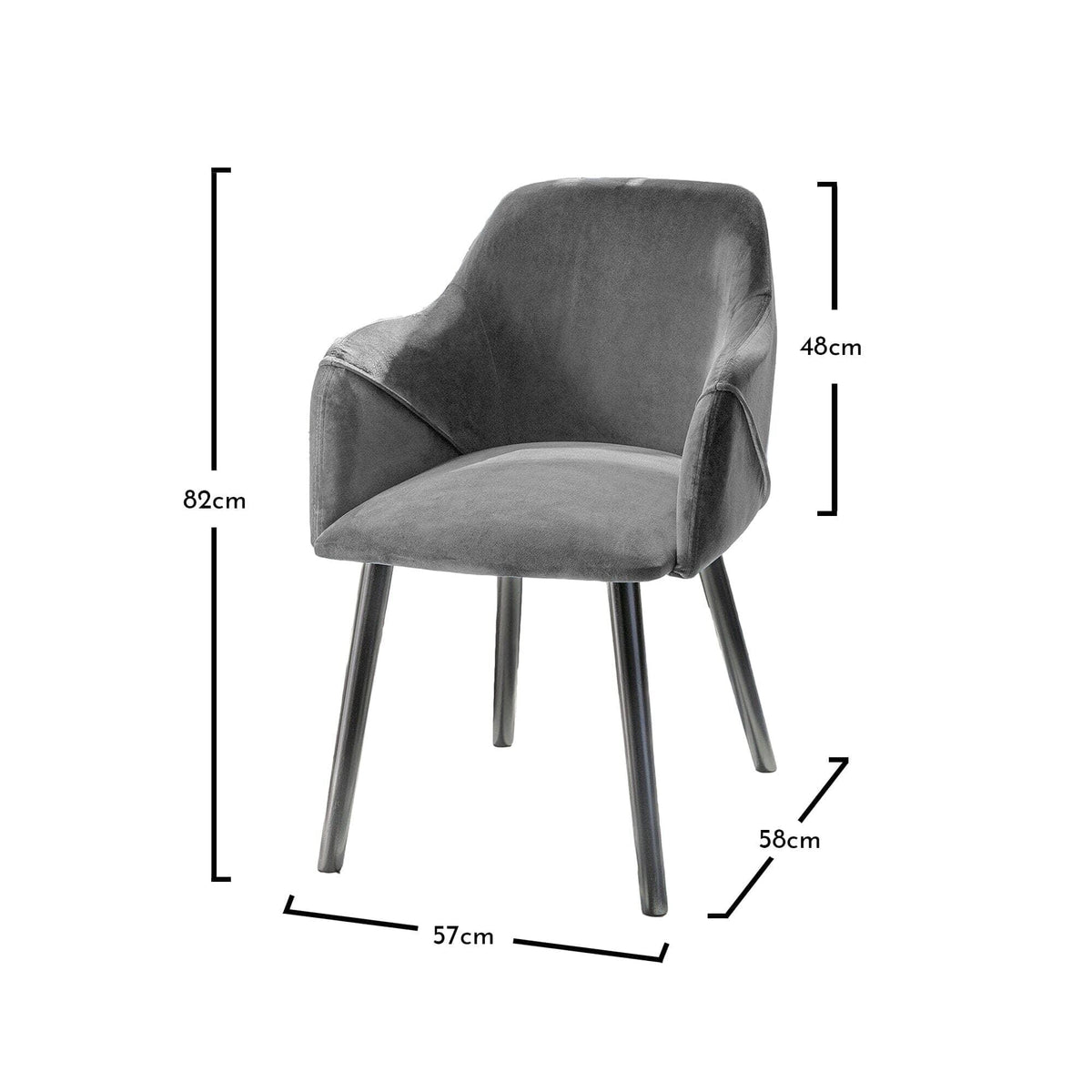 Amelia Whitewash Extendable Dining Table Set - 6 Seater - Freya Grey Carver Chairs - Black Legs