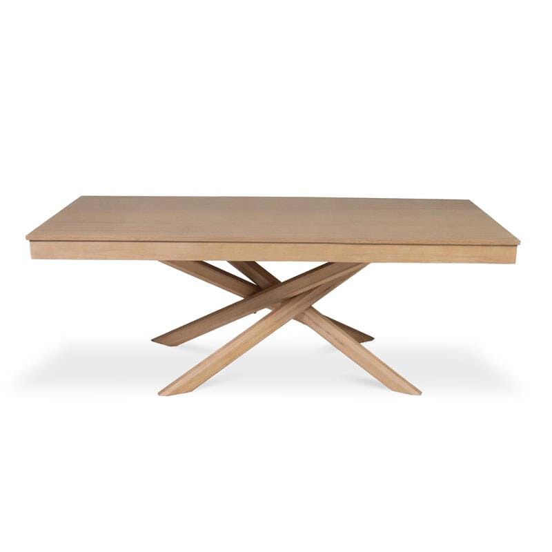 Amelia Whitewash Wood Dining Table - Non Extendable