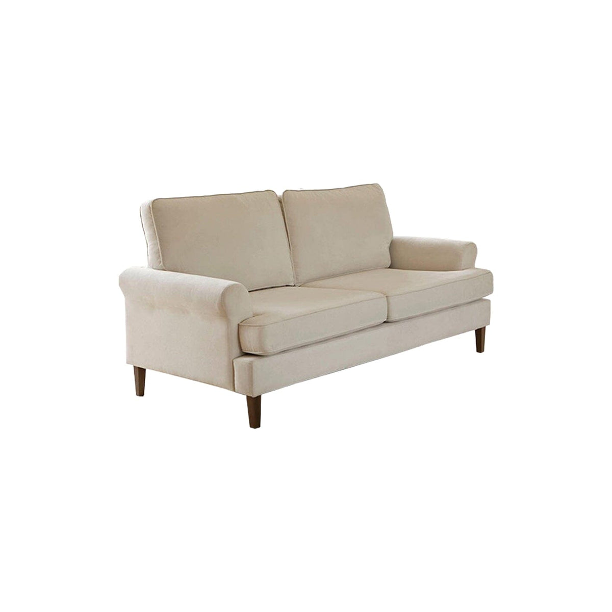 Annabelle 3 Seater Sofa - Natural Ivory with Dark Oak Legs