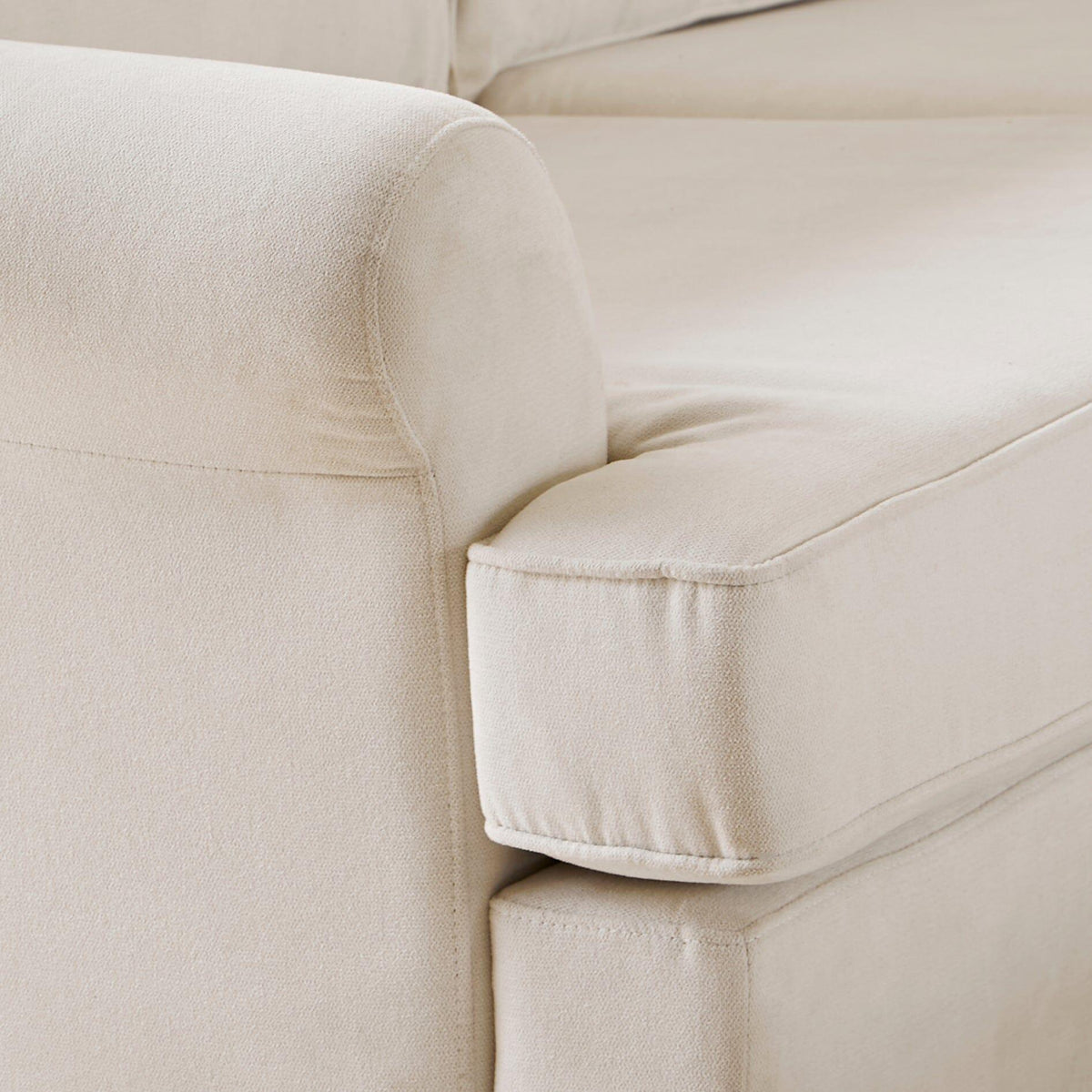 Annabelle 3 Seater Sofa - Natural Ivory with Dark Oak Legs