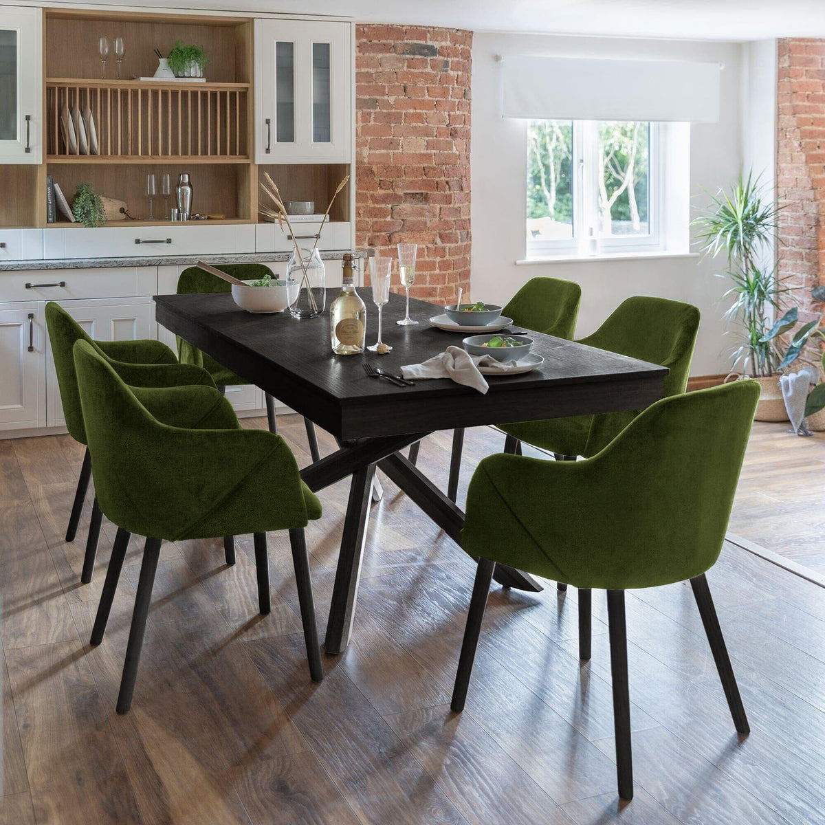 Amelia Black Wood Dining Table - Non Extendable