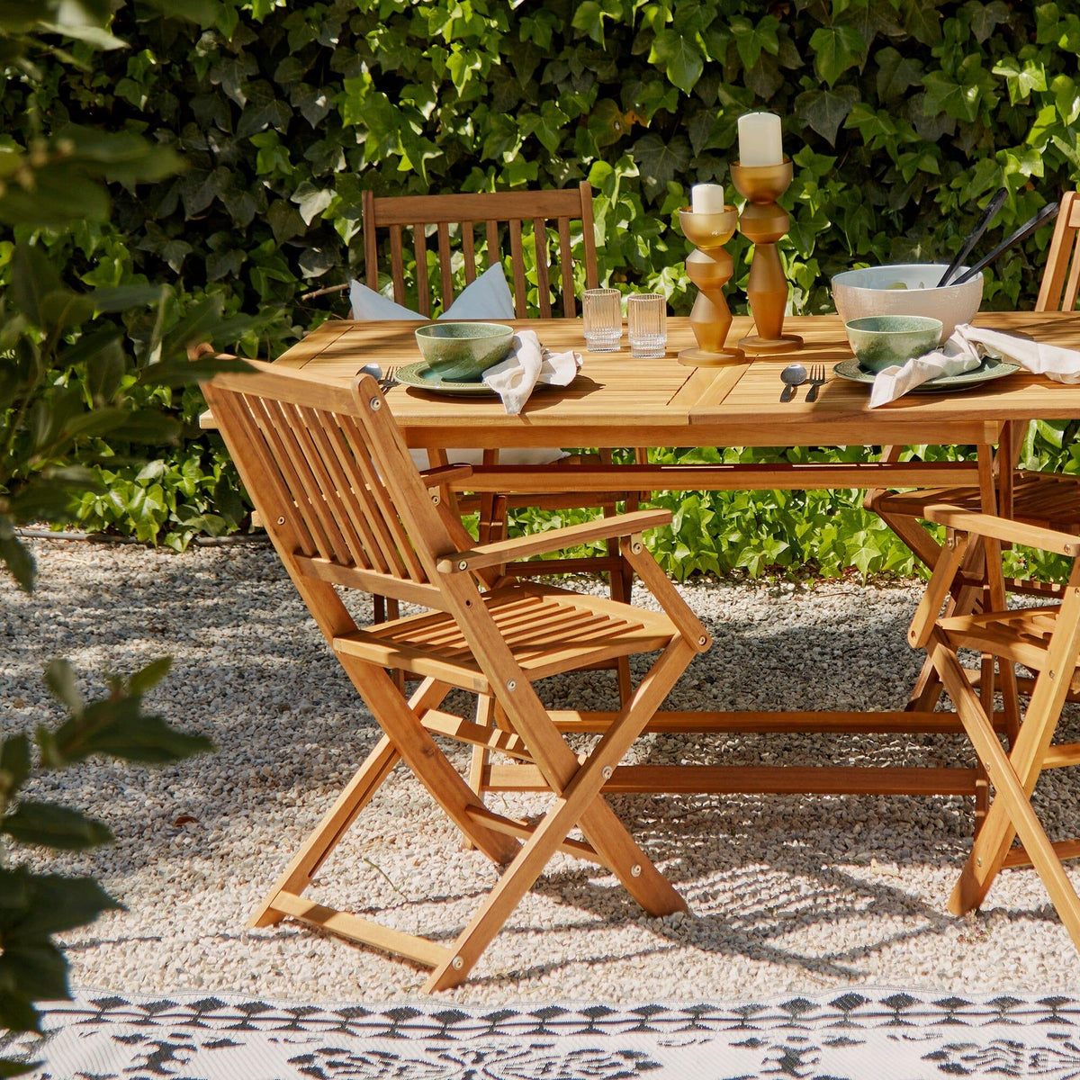 Ashby 4 Seater Wooden Garden Dining Set - 120cm