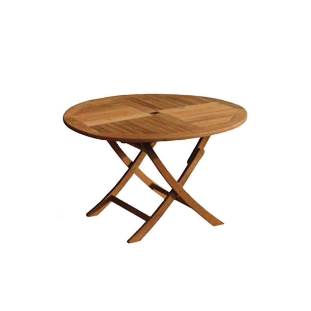 OUTLET - Ashby 4 Seater Wooden Round Folding Garden Dining Table - 100cm