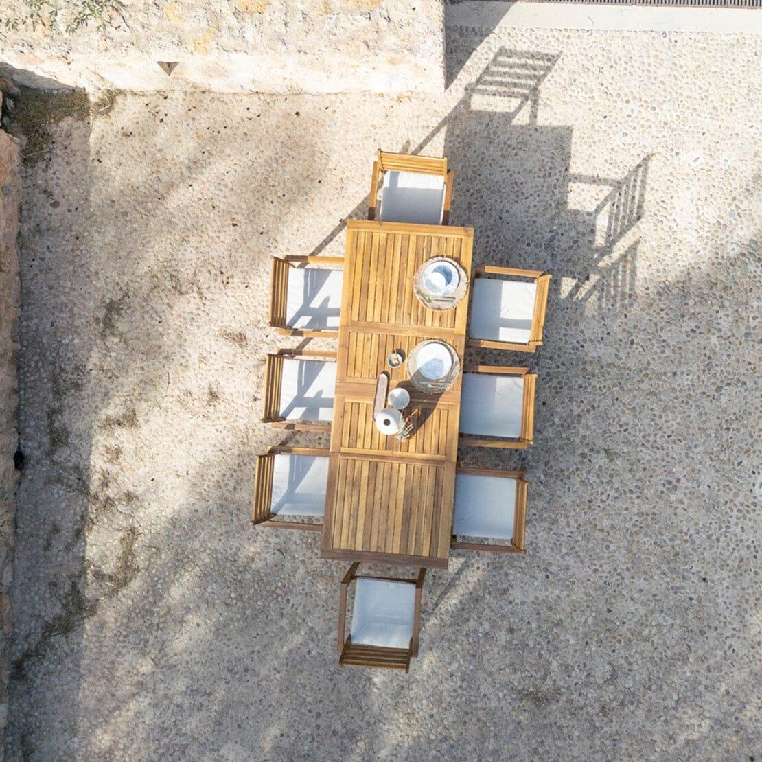 Aspen 8 Seater Wooden Extendable Garden Dining Set with Cushions
