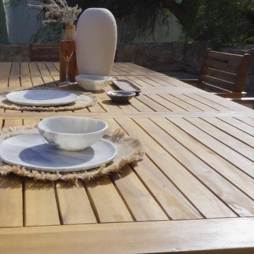 Aspen 8 Seater Wooden Garden Dining Set with Cushions - 160cm to 240cm