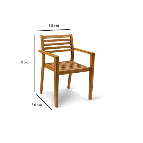 Outlet - Aspen Wooden Garden Armchairs - Set of 2