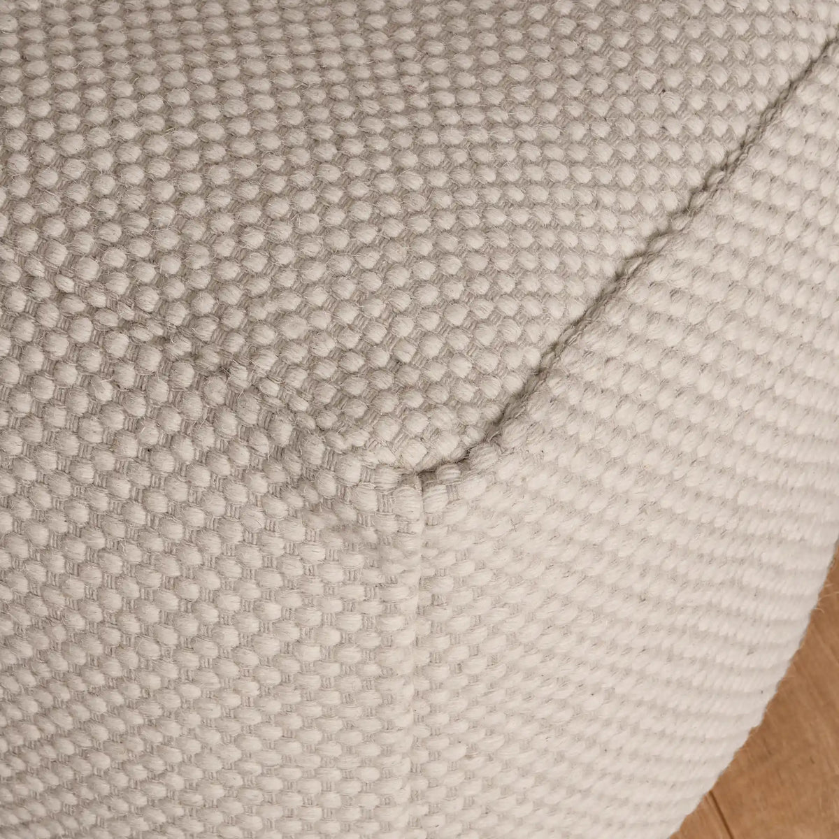 Atcham Wool & Cotton Ottoman Stool - Clay/Natural