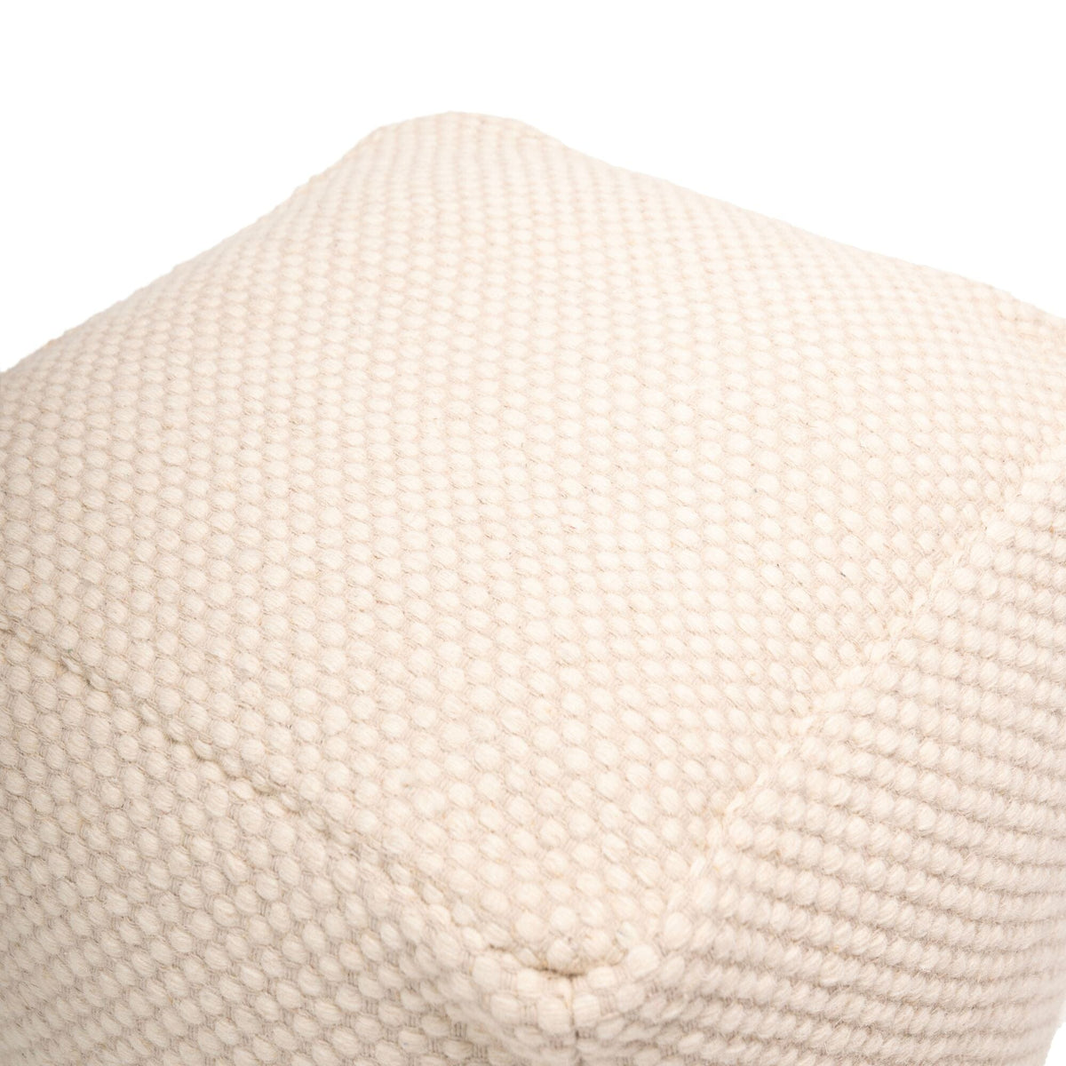 OUTLET - Atcham Wool & Cotton Ottoman Stool - Clay/Natural