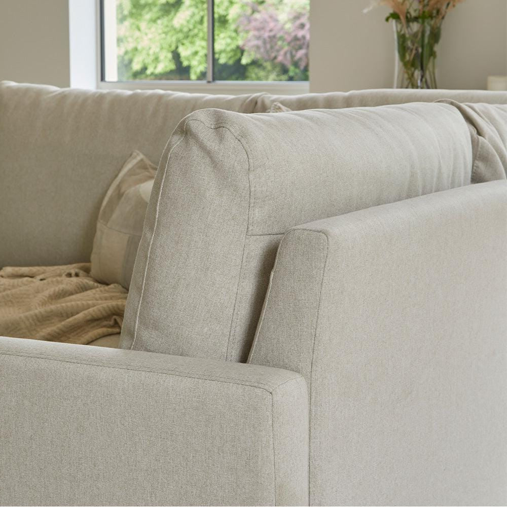 Ava Corner Sofa - Right Hand - Sand with Pale Oak Legs