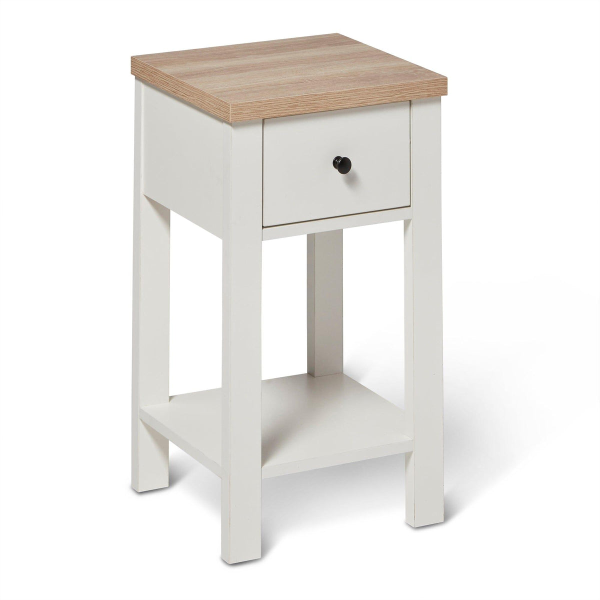 Bampton 1 Drawer Bedside Table - Alabaster White