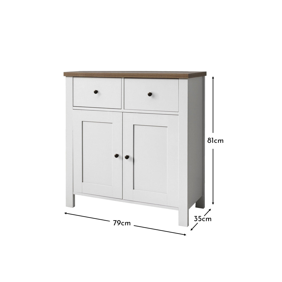 Outlet - Bampton 2 Door Sideboard - White