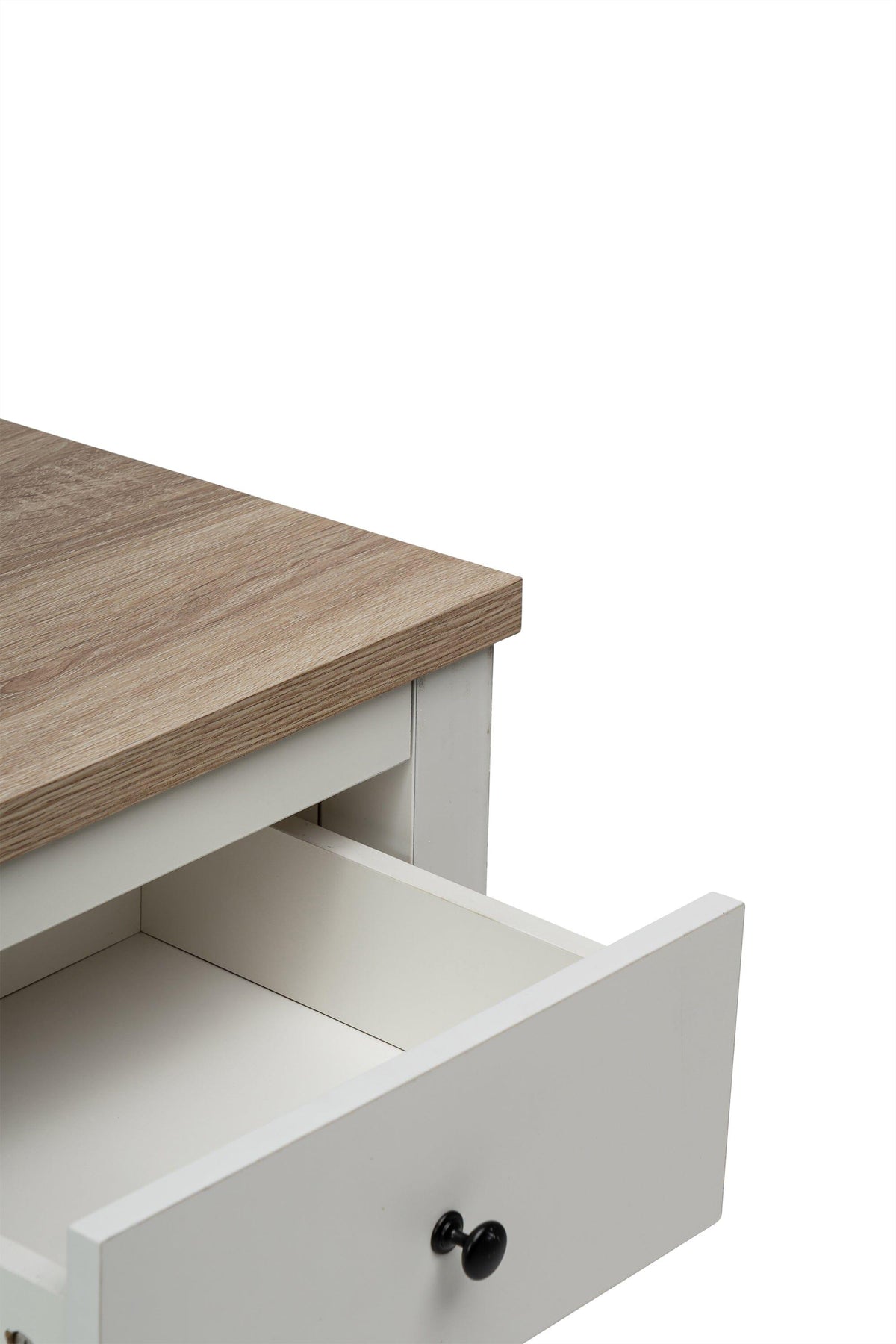 Outlet - Bampton White 3 Drawer Console Table