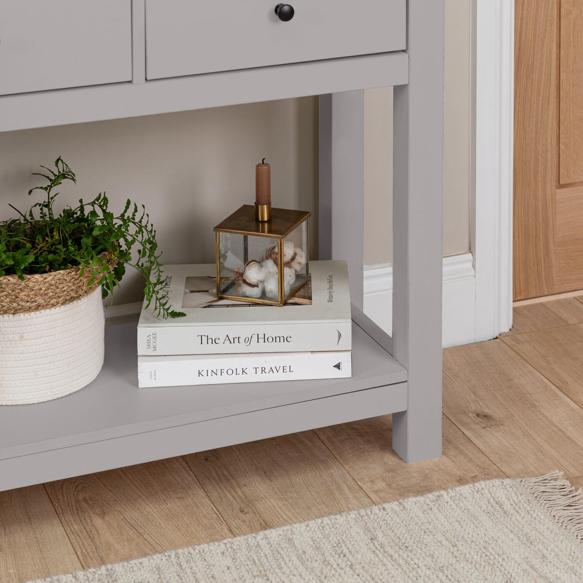 Outlet - Bampton Grey 3 Drawer Console Table