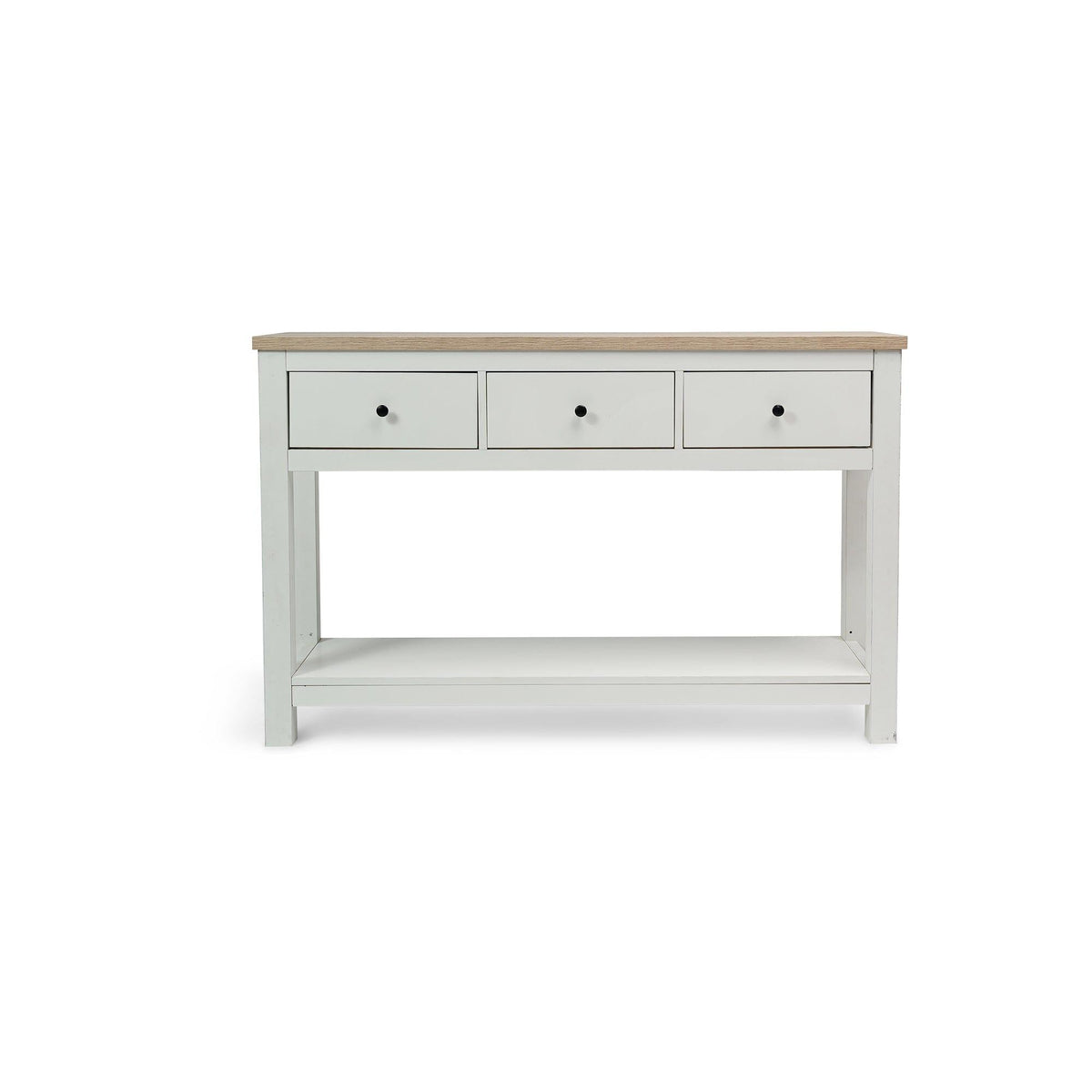 Bampton Alabaster White 3 Drawer Console Table