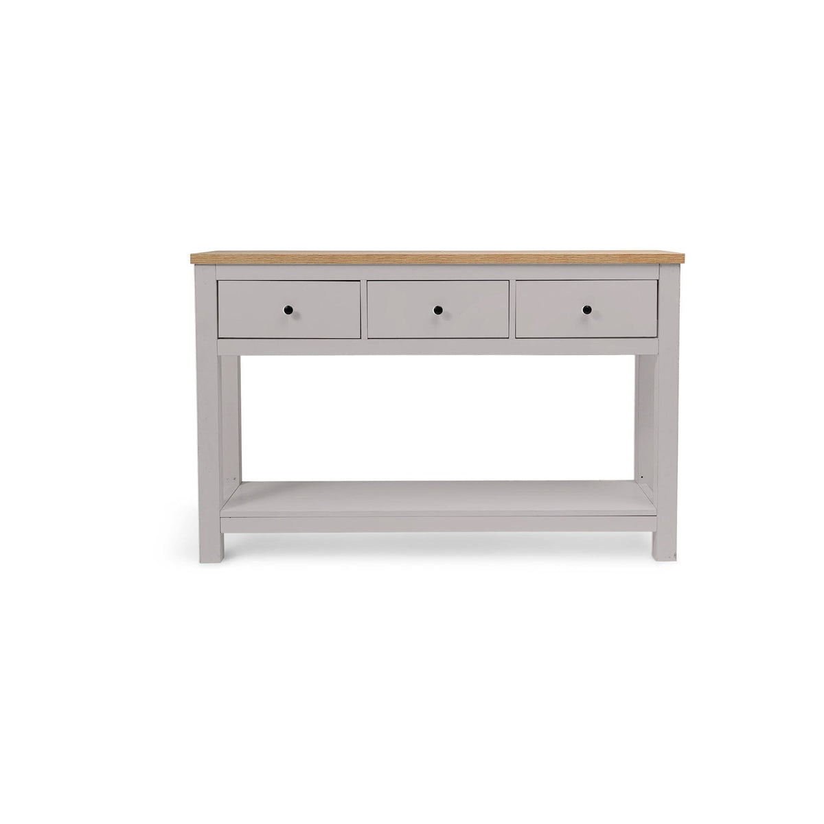 Bampton Stone Grey 3 Drawer Console Table