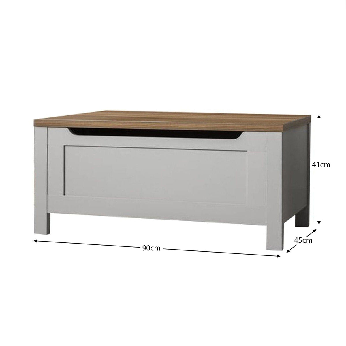 Bampton Blanket Box - Stone Grey