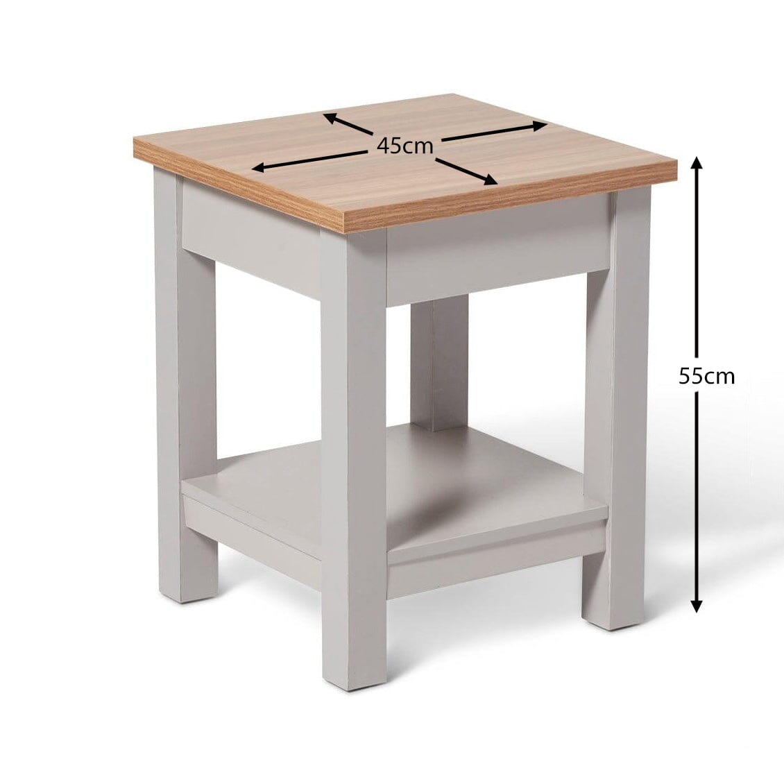 Bampton Stone Grey Side Table