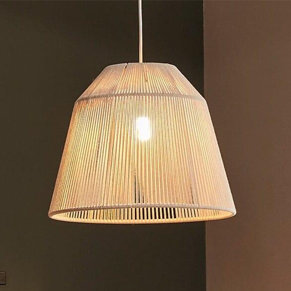 Outlet - Bari White Cotton String Pendant